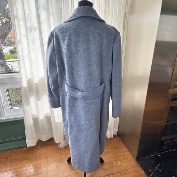 Vintage 80s coat, blueish lavender grey, Sears mohair, wool blend, 12/14 (L/XL) - Picture 6 of 15